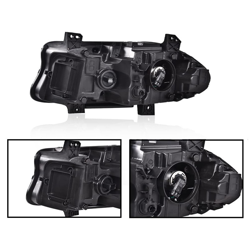 DOTCOM LED DRL Projector Headlight Assembly Fit For Dodge Charger