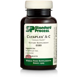 Standard Process Cataplex A-C - Whole-Food Immune Support with Antioxidant Vitamin C, Vitamin A, Magnesium Citrate, Nutritional Support, Sunflower Lecithin, Buckwheat, Oat Flour - 180 Tablets
