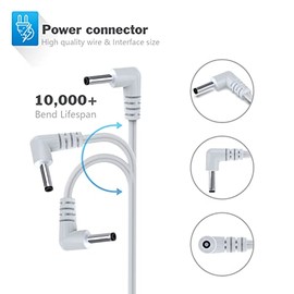 VUOHOEG Cargador de portátil de 12 V 2A/3 A para Puerta de Enlace GWTN133-1, GWTN141-1, GWTN156-11, GWNC21524, GWTC116-1, Evoo EV-C-116-5 y más, 36 W MAX, Blanco, 1 Unidad