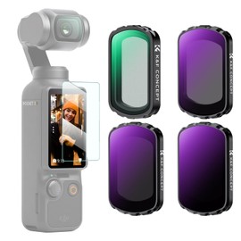 K&F Concept Magnetic ND & Black Diffusion 1/4 Filter Set Compatible with DJI Osmo Pocket 3 Creator Combo Accessories,ND16 ND64 ND256 Neutral Density Light Reduction Cinematic Black Mist Effect Filters