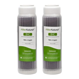 Refillable Mixed Bed DI Resin Filter Color Changing Deionized Resin 10-Inch Replacement Cartridge Car Wash, Window Cleaning, Aquarium (2 packs)