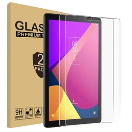 Zukof Case for TCL TAB 8 LE Case with Tempered Glass Screen Protector (Model 9137W) 2023 Release, Folio PU Leather Protective Stand Tablet Cover with Pencil Holder-Metro PCS (Purple)