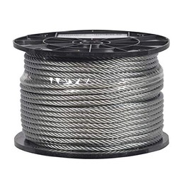 Galvanized Cable, 7x19, 1/4-In. x 250-Ft.