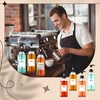 Nuogo 6 Pcs Coffee Syrup Dispenser Bottles Set 750ml, 500ml,