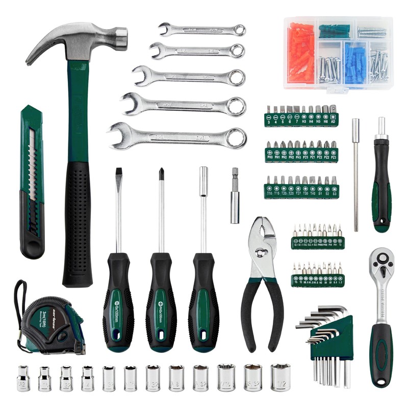 CARTMAN 180 Piece Socket Wrench Auto Repair Tool Combination Package