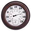 Indoor Outdoor Thermometer - Premium Steel Wall Thermometer Hygrometer for