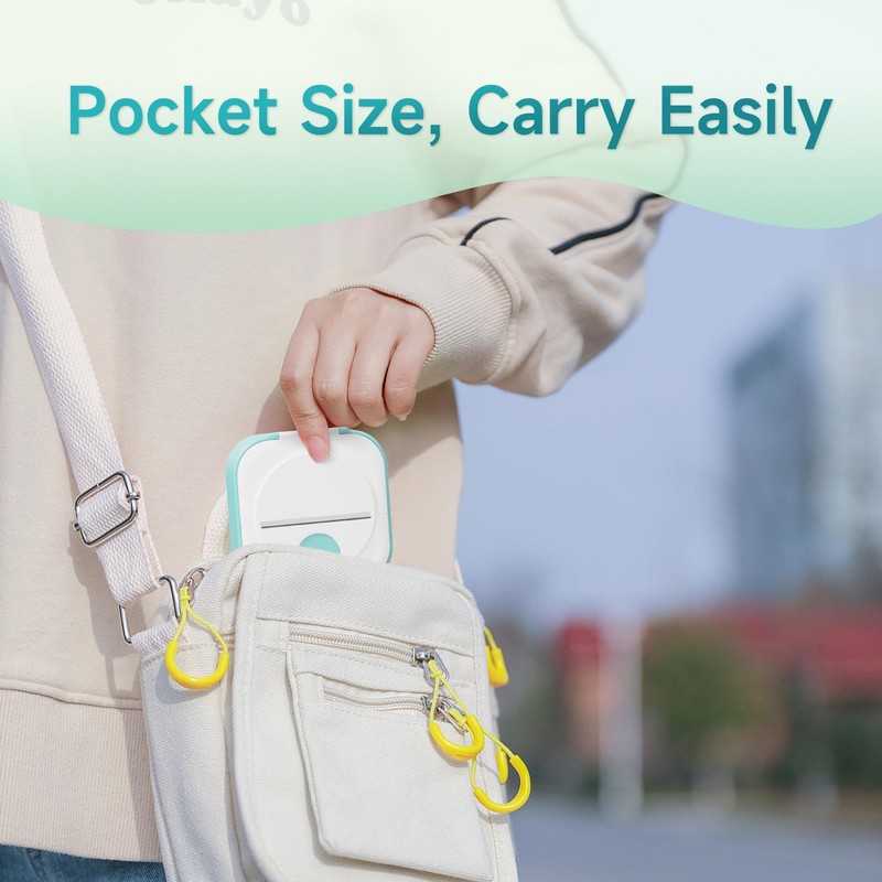 Phomemo Sticker Printer, Q02 Print Pods Mini Printer Thermal Bluetooth