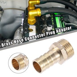 A ABSOPRO Hose Nozzle Brass Hose Connection 1/2 Inch Male Thread Plug Adapter 14 mm Pack of 2