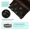 VINBAO Clip-In Real Hair Extensions Natural Black Real Hair Extensions