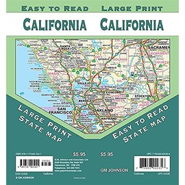 California Large Print, California State Map