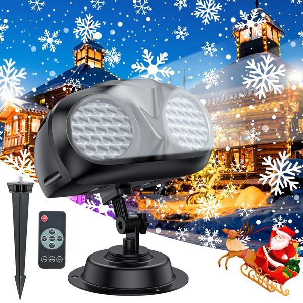 Christmas Snowflake Projector, Double Head Snowflake Projection Lights, Snowflake Light