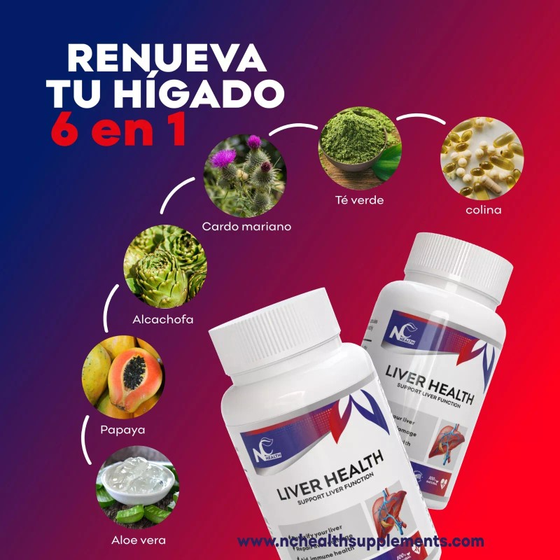 NC Supplements Limpia y desintoxica tu HIGADO 1600mg Milk Thistle