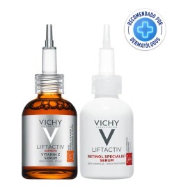 Kit Vichy Liftactiv Anti-edad Día y Noche Vitamina C + Retinol 2-piezas | Envío Gratis