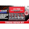 Metric Helicoil Thread Repair Kit: 131-Piece Heli Coil HSS Drills