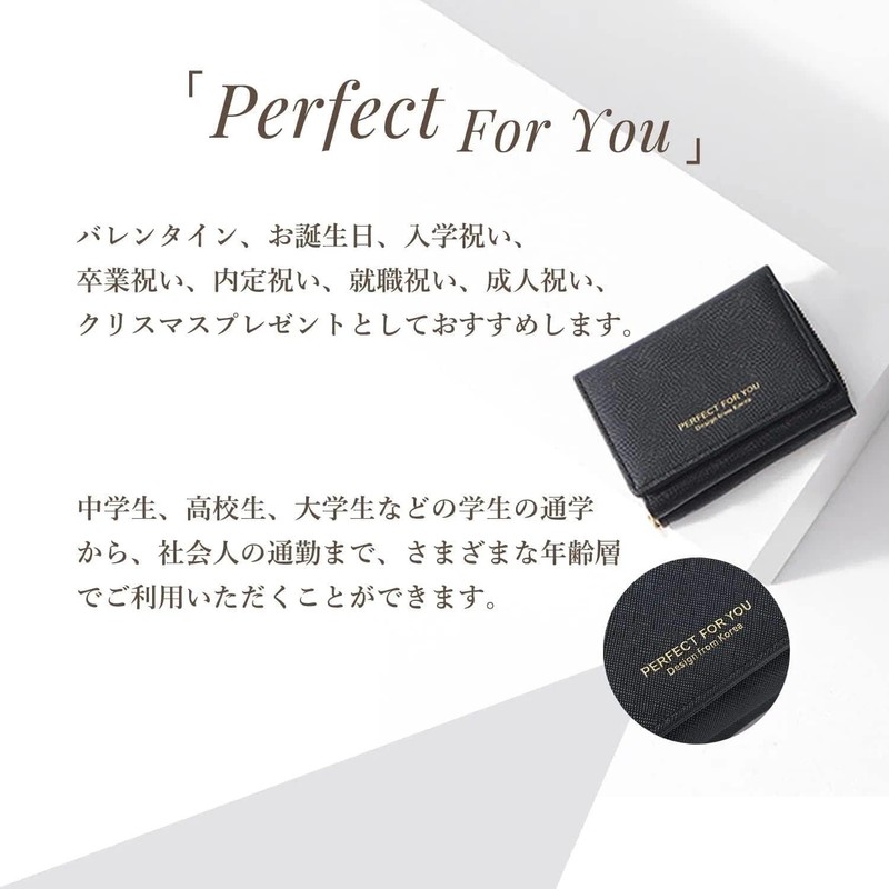 Smomo Women's Tri-Fold Wallet, Mini Wallet, Compact Wallet, Artificial Leather,