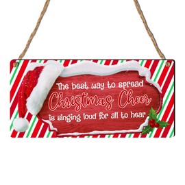 Capture the Spirit of the Season with our Festive Decor Plaque - 'Best Way To Spread Christmas Cheer Singing Loud Quote' - Perfect For Christmas for Holiday Enthusiasts