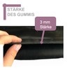Rubber Strips with Fabric Insert - Thickness 3 mm in