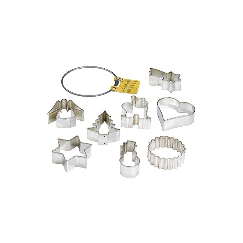 Kaiser Christmas Xmas Cookie Cutter Ring of 8, Size Large