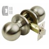 Dale Hardware Bala Door Passage Knobset with Adjustable Latch -Satin