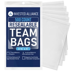 Invested Alliance Resealable Set Team Bags for Trading Cards | Ultra, TCG, Baseball, Sports Card Team Bags Sleeves. Fits Top loaders, Magnetic & Semi Rigid Holders. High Clarity Collectible Sleeves.