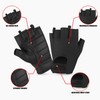 Hugger Fingerless Motorcycle Gloves for Men – Gel Padded Palm,