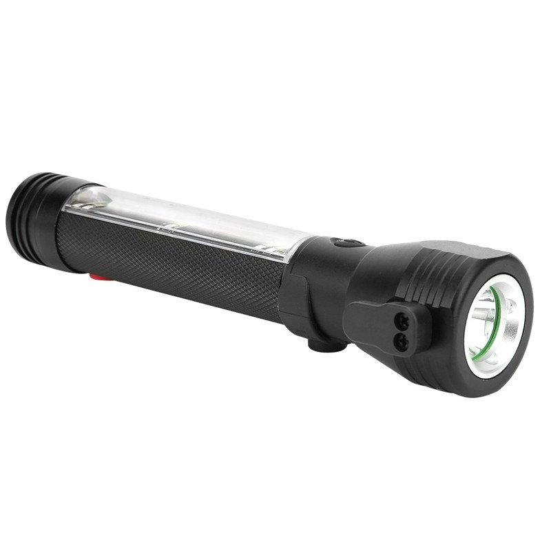 LED Solar Flashlight High Brightness Magnetic Torch USB Charging for