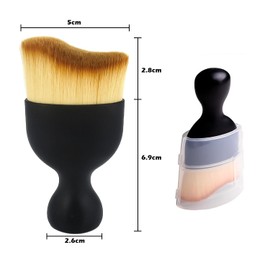 Miaija 2Pieces Tanning and Makeup Brush Easy to Carry Concealer Brush Premium Quality Blending Brush Body Kabuki Foundation Brush for Makeup Beginner