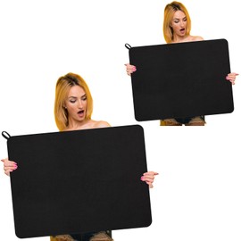 Hushee 2 Pack Extra Large Dish Drying Mat Microfiber Absorbent Dish Drying Pad Large Size Dishes Drainer Mats for Countertop, Sink, Refrigerator or Dryer (Black,30 x 24 Inch)