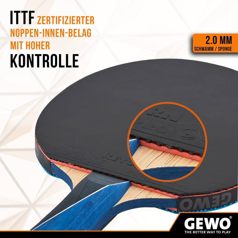 GEWO PS Blast Carbon Pro Table Tennis Bat - ITTF