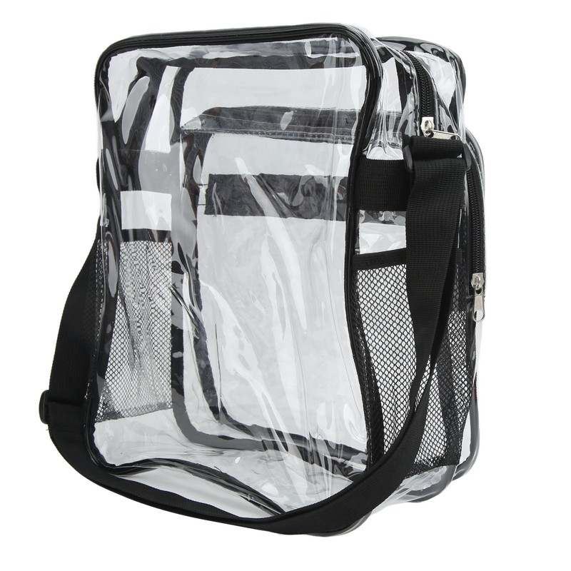 Clear Messenger Bag PVC Waterproof Visible Zipper Design Crossbody Tote