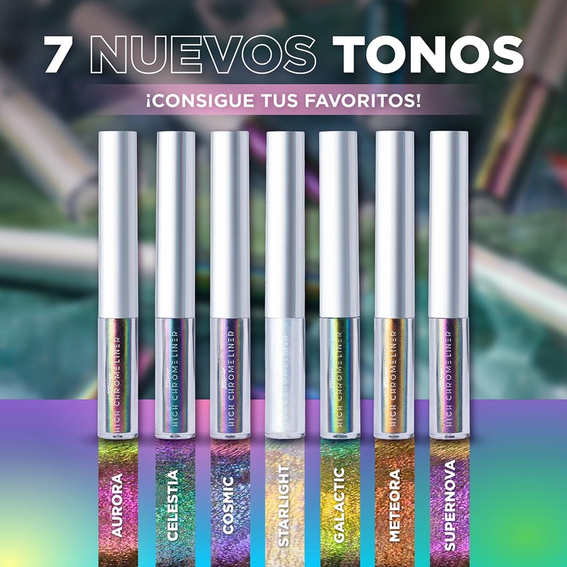 JGLiner - High Chrome Liquid Eyeliner. Delineador liquido efecto multicromatico