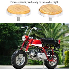 Vorderer Runder Reflektor 2PCS Motorrad Sicherheitsgabel Autos Boote Briefkästen Reflektor mit M6 Schraube für C70 CB100 CB175 CB350 CL70 CL350