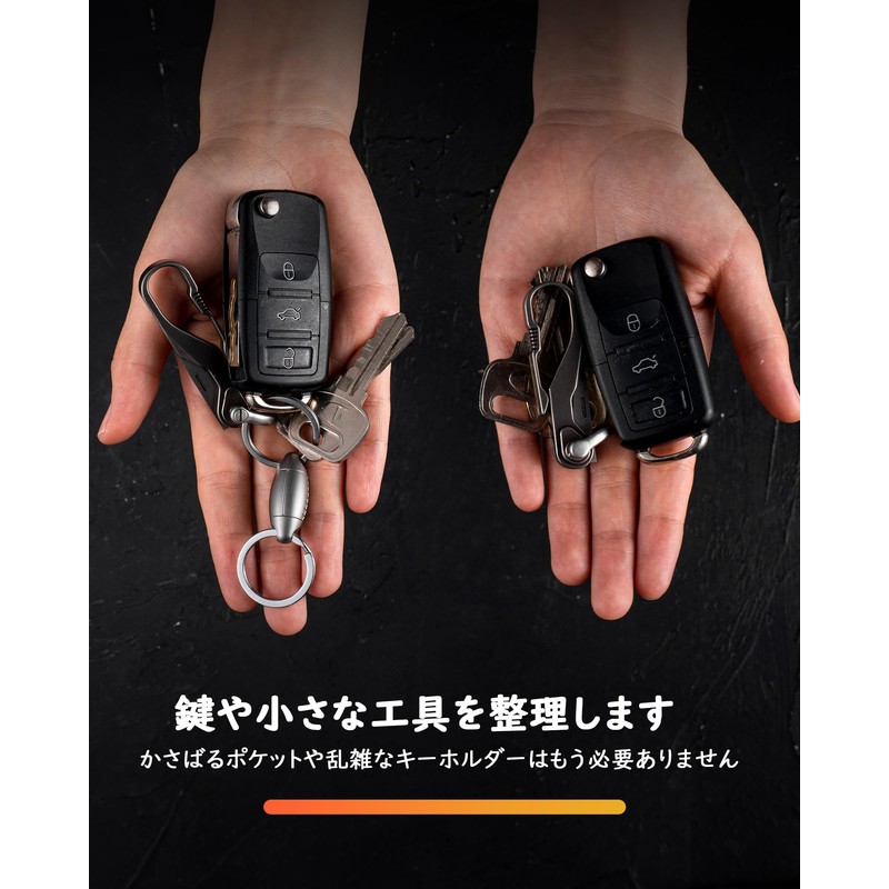 TISUR Key Holder, Breakaway Type, Quick Release, Carabiner, Detachable Key