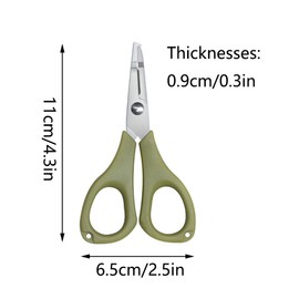 Fishing Line Scissors, 4 Pack 4.33 Inch Stainless Steel Serrated Edge Braided Fishing Scissors Scissors Non-Slip Scissor with Serrated Edge Scissors Multipurpose Fishing Line Scissors (Blue)
