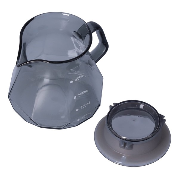 Kuuleyn Pour Over Coffee Carafe, 400ml Black Glass Coffee Pot