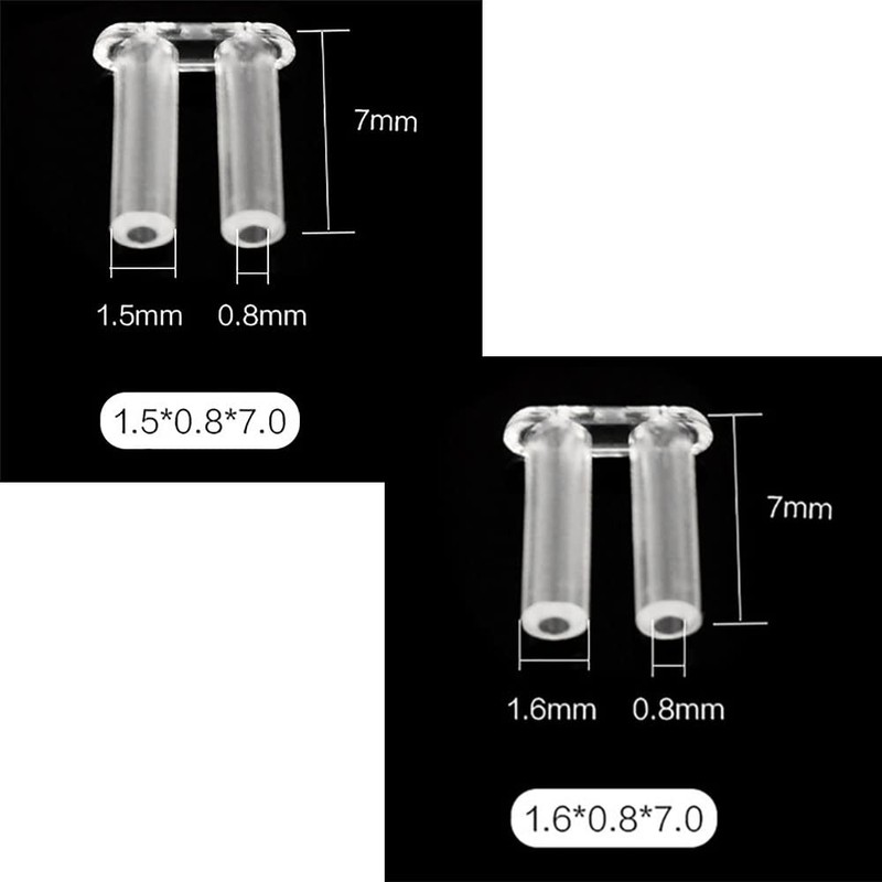 Rimless Glasses Accessories Double Rubber Plug Eyeglass Repair Kits (1.5mm