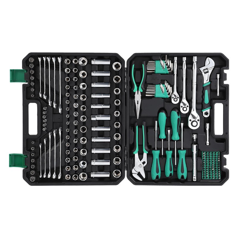 GarveeTech 213 Piece Mechanic Tool Set and Socket Wrench Set,