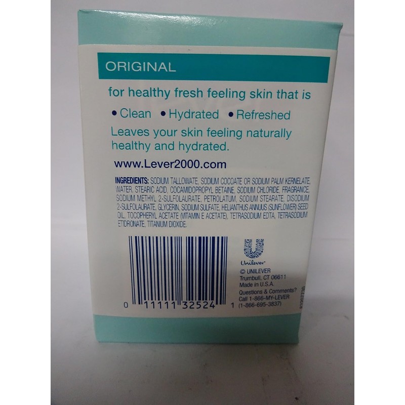Jabón de barra Lever 2000 original 4 oz pack de