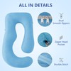 Sasttie Cooling Pregnancy Pillow Cover, 57-inch U Shaped Pregnancy Pillow