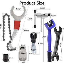 8pcs Bicycle Chain Tool Kit Bicycle Repair Kit Bracket Remover Flywheel Remover Crank Puller Wrench MTB Road Bike Maintenance Tools for Mountain Bike Road Bike