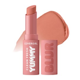 COVERGIRL Clean Fresh Yummy Blur Lipstick, Blurring Effect, Matte Lip Color, Sweet Pomergranate Flavored, Vegan Formula - 240 Blur the Lines (Light Rosy Beige)