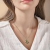 Green Butterfly Heart Necklace Women 925 Sterling Silver Animal Butterflies