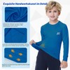 MEETWEE Kinder Jungen UV Shirt Langarm Schwimmshirt Badeshirt Lange SPF