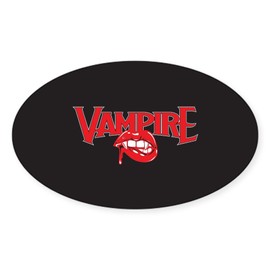 CafePress Vampire Oval Car Bumper Sticker