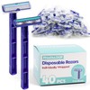 Phafaloop Individually Wrapped Twin Blade Disposable Razors, 40 Pack