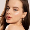 EVEVIC Trendy Austrian Crystals Heart Hoop Earrings for Women 14K