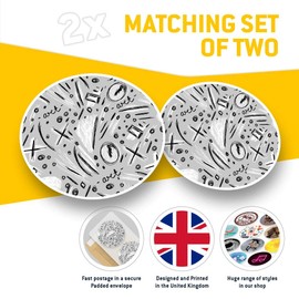 2 x 15cm Vinyl Stickers - Modern Pink Doodles Scribbles Decals 43011