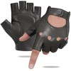 GSG Mens Fingerless Leather Gloves Driving Cycling Motorcycle Half Gloves