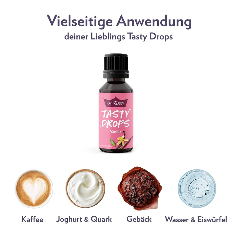 GymQueen Tasty Drops, Maxi Q, Flavour Drops without Calories, 30