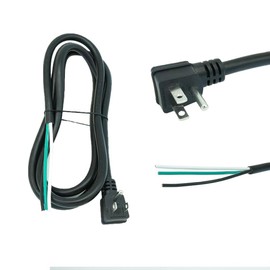 6피트 케이블 전원 코드 피그테일 3 prong 120v (14/3) 기기 nema 범용 (15a) 배선 sjt 듀티 14awg 5-15 ac 플러그 끝 110v 헤비 115v 개방 교체 [16/3] 6-Foot Cable Power Cord Pig Tail 3 Prong 120V (14/3) Device NEMA Universal (15A) Wiring SJT Duty 14AWG 5-15 AC Plug End 110V Heavy 115V Open R